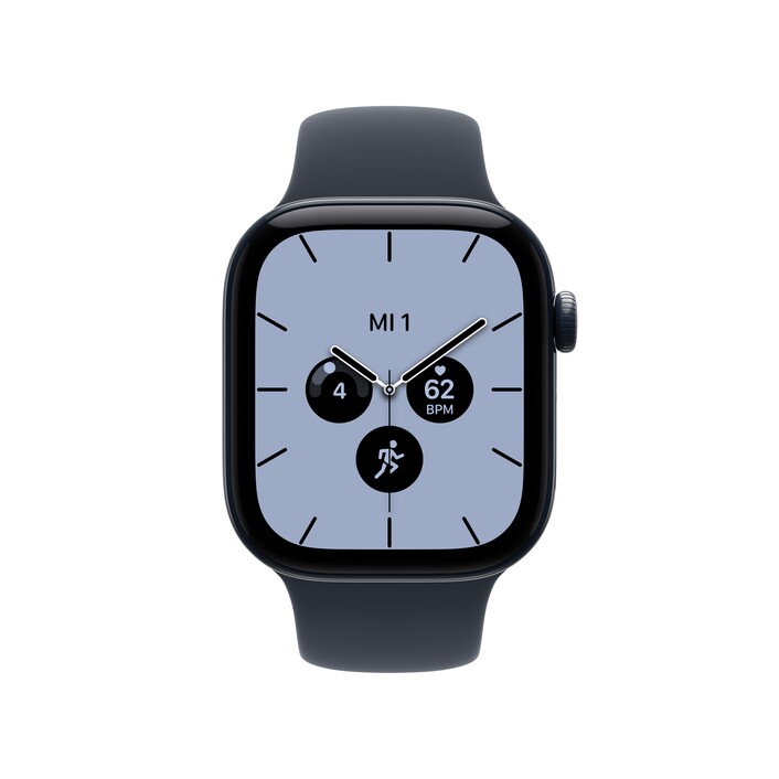 Apple Watch Series 12 GPS + Cellular, 42 mm Keramikgehäuse Nachtblau, Sportarmband Navyblau – M/L