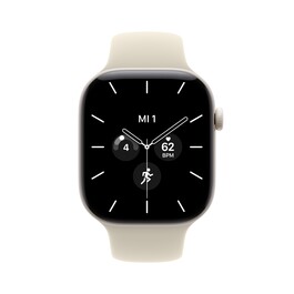 Apple Watch Series 12 GPS + Cellular, 46 mm Keramikgehäuse Perlweiß, Sportarmband Sand – M/L