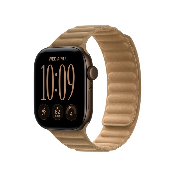 42 mm Armband mit Magnetverschluss Kamelbraun - M/L