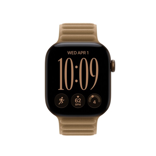 42 mm Armband mit Magnetverschluss Kamelbraun - M/L