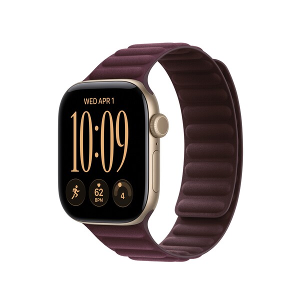 Sie sehen das Produktbild 02 von 42 mm Armband mit Magnetverschluss Burgunder - S/M 42 mm Armband mit Magnetverschluss Burgunder - S/M