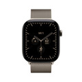 Apple Watch Series 12 GPS + Cellular, 46 mm Titangehäuse Natur, Milanaise Armband Natur – S/M