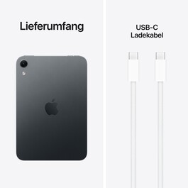 iPad mini Wi-Fi 128 GB Standardglas - Mitternacht (A20 Pro)