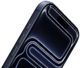 iPhone 17 Pro, Vorderseite, Dynamic Island oben, Actiontaste, Lautstärketasten