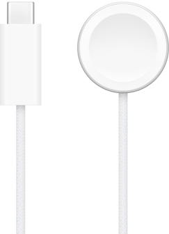 USB-C Ladegerät neben dem Apple Watch magnetischen Schnellladegerät