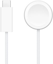 USB-C Ladegerät neben dem Apple Watch magnetischen Schnellladegerät