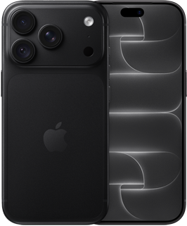 iPhone 18 Pro, Rückseite, Farbe Schwarz, Pro Fusion Kamera-System oben, Apple Logo in der Mitte, Vorderseite, All‑Screen Design