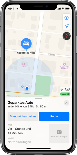 ios13-iphone-xs-maps-parked-car
